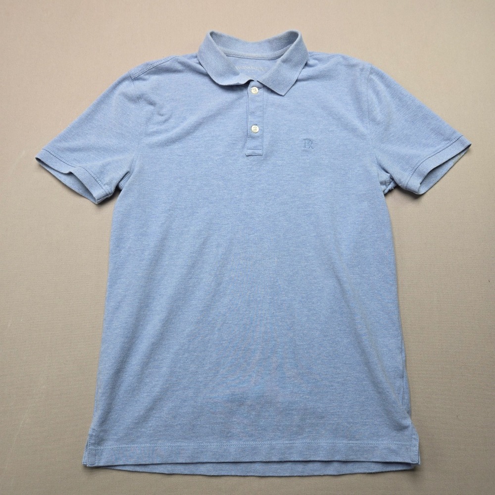 Banana Republic Polo Shirt Pique Embroidered Logo Blue Men Size S Short Sleeve